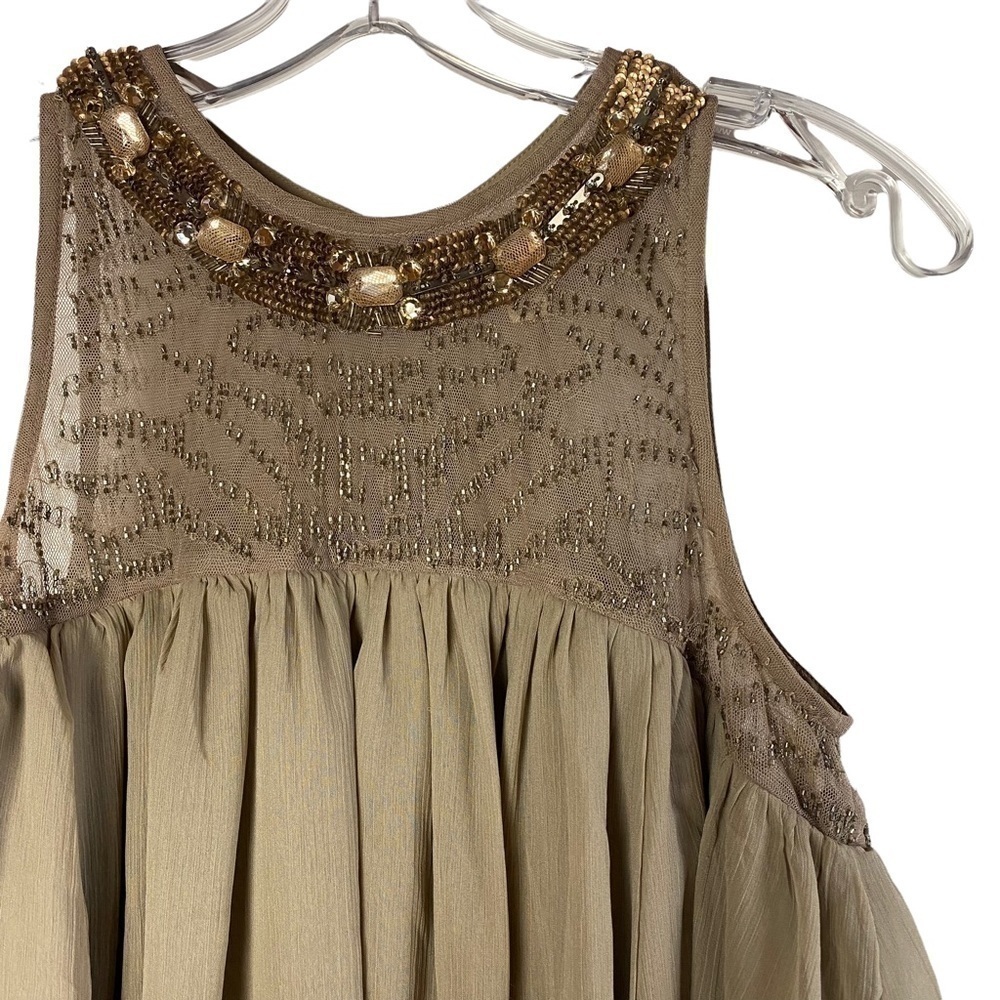 MOULINETTE Soeurs Anthropologie dress Taupe - Picture 5 of 12